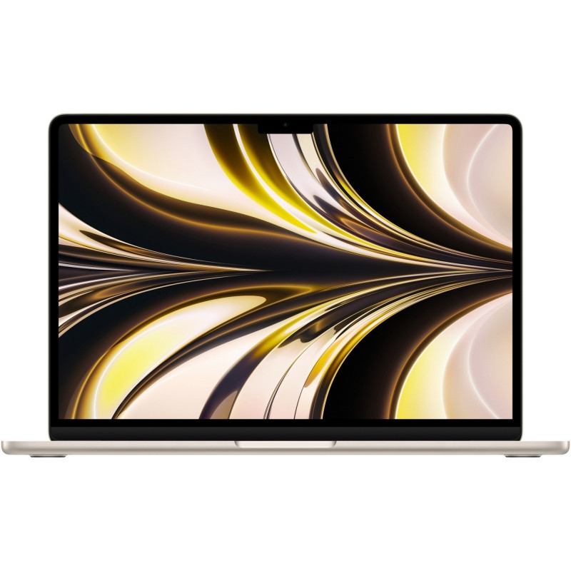 Laptop Apple MacBook Air 13inch, cu procesor Apple M2, 8 nuclee CPU si 8 nuclee GPU, 8 GB, 256GB, Starlight, Layout INT