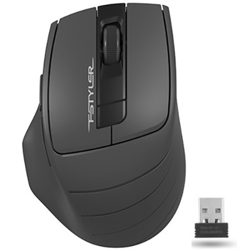 Mouse A4tech, gaming, wireless, 24GHz, optic, 2000 dpi, butoanescroll 61, buton selectare viteza, Negru  Gri