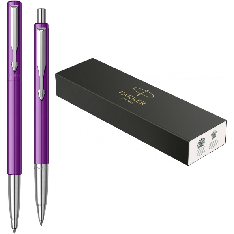 Set Parker Roller + Pix Vector Royal Purple CT in cutie cadou